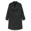 Caruso Double-breasted Grey Coat With Notched Lapel