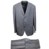 Caruso Grey & Black Wool Single Breasted Blazer In Grey