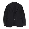 Caruso Grey  Wool Checked Single Breasted Blazer 8r In Black