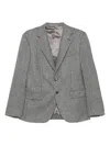 Caruso Herringbone Blazer In Gray