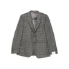 Caruso Checked Blazer In Gray