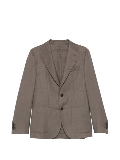 Caruso Lapels Americana Blazer In Gray
