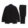 Caruso Light Brown 3 Roll 2 Button Wool Blend Sport Coat In Black