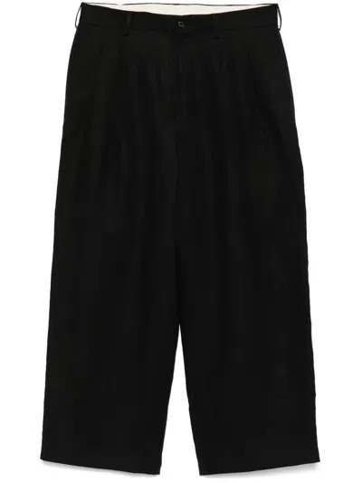 Caruso Linen Trousers In Black