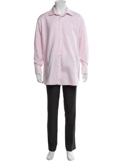 Pre-owned Caruso Long Sleeve Dress Shirt In Pink
