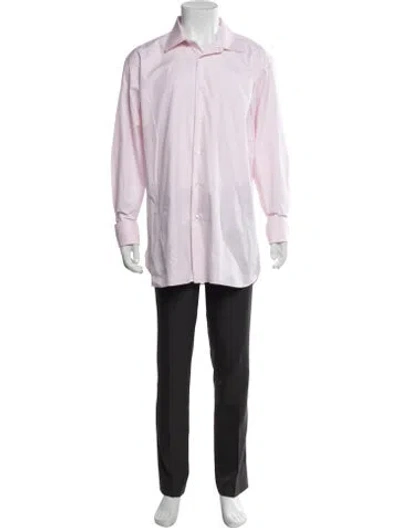Pre-owned Caruso Long Sleeve Dress Shirt In Pink