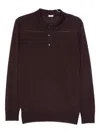 Caruso Long-sleeves Polo Shirt In Brown