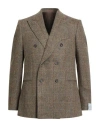 Caruso Man Blazer Beige Size 42 Wool In Brown