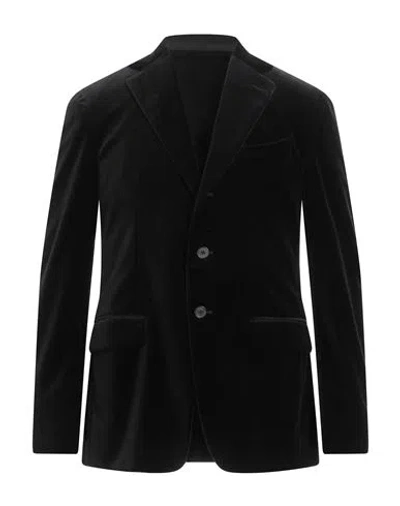 Caruso Man Blazer Black Size 44 Cotton, Elastane