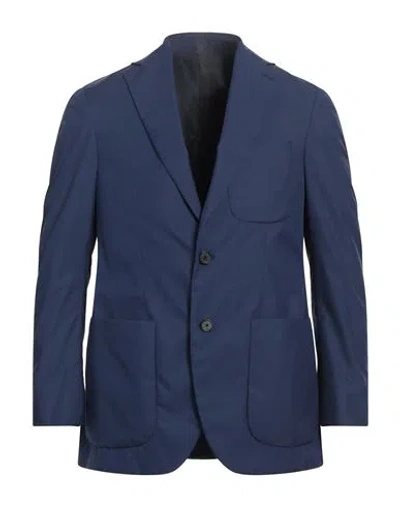 Caruso Man Blazer Blue Size 44 Polyester