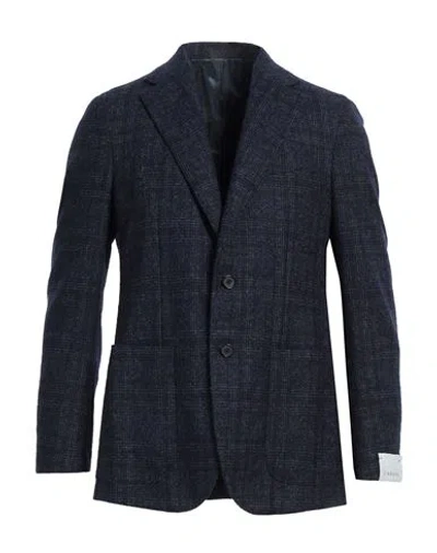 Caruso Man Blazer Blue Size 44 Wool, Polyamide, Cotton, Elastane