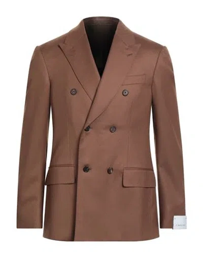Caruso Man Blazer Brown Size 36 Wool