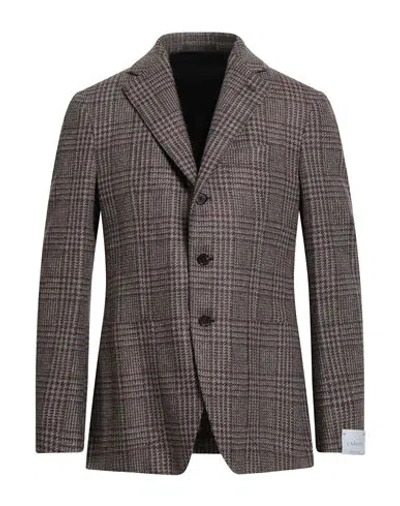 Caruso Man Blazer Brown Size 46 Wool