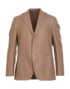 Caruso Man Blazer Camel Size 48 Wool, Cashmere In Brown