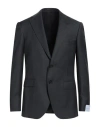 Caruso Man Blazer Charcoal Size 40 Wool In Black