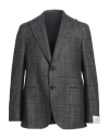 Caruso Man Blazer Charcoal Size 46 Wool, Silk, Cashmere In Gray