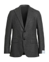 Caruso Man Blazer Dark Green Size 44 Wool, Polyester In Gray