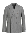 Caruso Man Blazer Grey Size 40 Wool, Cashmere In Gray
