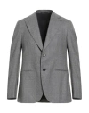 Caruso Man Blazer Grey Size 42 Wool In Gray