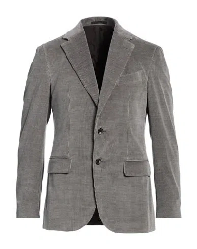 Caruso Man Blazer Grey Size 46 Cotton, Cashmere, Elastane In Gray