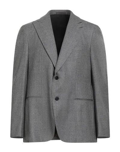 Caruso Man Blazer Grey Size 46 Wool In Gray