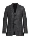 Caruso Man Blazer Grey Size 46 Wool, Silk, Cashmere In Gray
