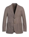 Caruso Man Blazer Khaki Size 44 Polyester In Beige