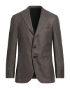 Caruso Man Blazer Khaki Size 48 Wool, Cashmere In Brown
