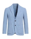 Caruso Man Blazer Light Blue Size 42 Lyocell, Linen, Cotton