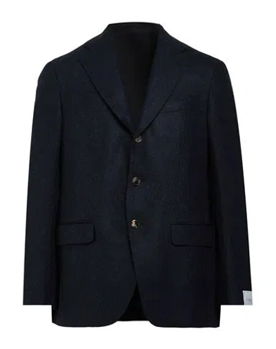 Caruso Man Blazer Midnight Blue Size 40 Wool