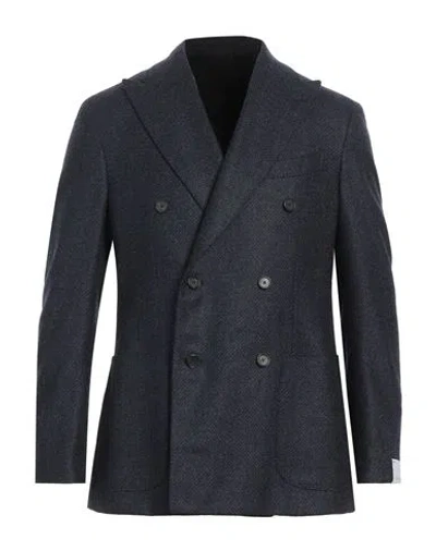 Caruso Man Blazer Midnight Blue Size 42 Wool, Polyamide