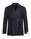 Caruso Man Blazer Midnight Blue Size 48 Wool In Blue