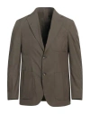 Caruso Man Blazer Military Green Size 46 Polyester