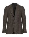 Caruso Man Blazer Military Green Size 46 Wool, Cashmere In Green