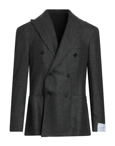 Caruso Man Blazer Military Green Size 46 Wool, Polyamide