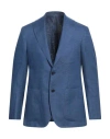 Caruso Man Blazer Navy Size 40 Linen