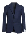 Caruso Man Blazer Navy Size 44 Wool In Blue