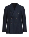 Caruso Man Blazer Midnight Blue Size 46 Wool In Blue