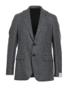 Caruso Man Blazer Slate Blue Size 46 Wool, Polyester In Blue