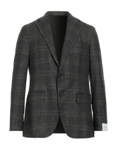 Caruso Man Blazer Steel Grey Size 44 Wool, Polyamide