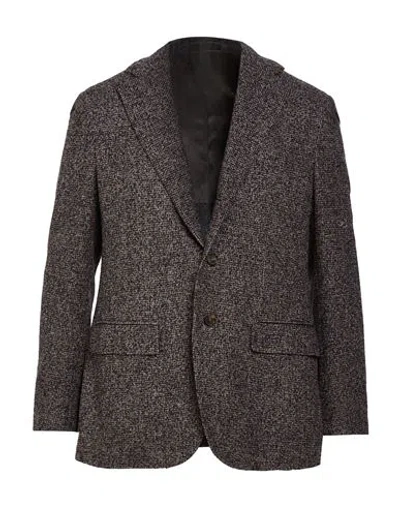 Caruso Man Blazer Taupe Size 40 Wool, Silk In Gray