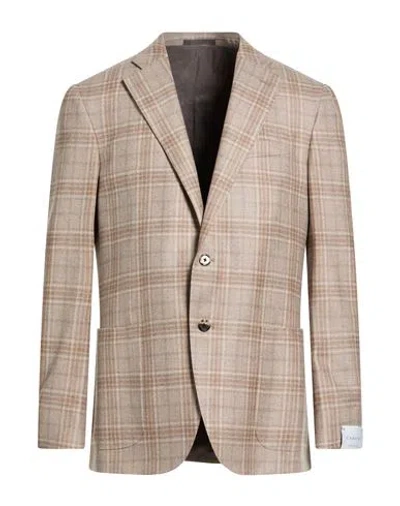 Caruso Man Blazer Taupe Size 42 Wool, Cashmere In Neutral
