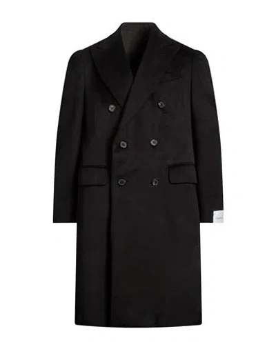 Caruso Man Coat Black Size 36 Silk