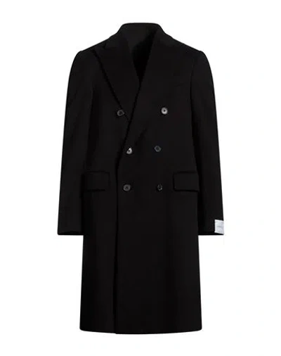 Caruso Man Coat Black Size 38 Wool