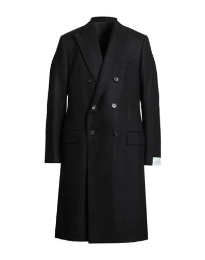 Caruso Man Coat Black Size 44 Wool, Cashmere
