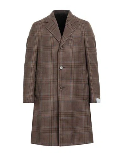 Caruso Man Coat Camel Size 46 Wool In Gold
