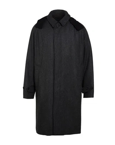 Caruso Man Coat Charcoal Size 34 Wool, Cashmere In Grey