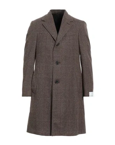 Caruso Man Coat Cocoa Size 44 Wool In Brown