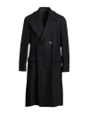Caruso Man Coat Midnight Blue Size 42 Wool, Cashmere In Black
