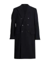 Caruso Man Coat Midnight Blue Size 46 Wool In Blue
